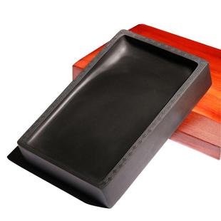 非遗安徽歙砚大尺寸6寸7寸8寸文人砚台老坑天然原石书法专用可研磨带盖砚台文房四宝礼盒装笔墨纸砚高档套装