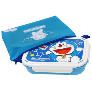 韩国爱迪生儿童不锈钢餐具套装哆啦A梦宝宝勺筷叉碗水杯防摔防滑