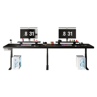 凡辰星河 实木双人智能电动升降桌电脑桌卧室大书桌办公桌工作台