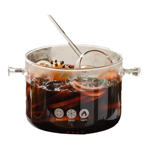 高硼硅玻璃煮热红酒锅围炉明火