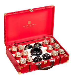 强韵大红袍武夷岩茶手提茶叶礼盒装送茶具中国红春节送客户长辈