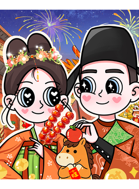 真人照片定制变卡通装饰画