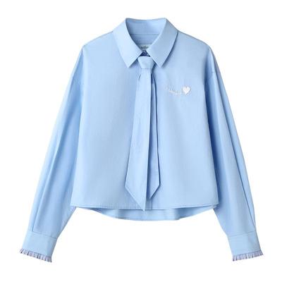 ithworld沵媞短款长袖衬衫