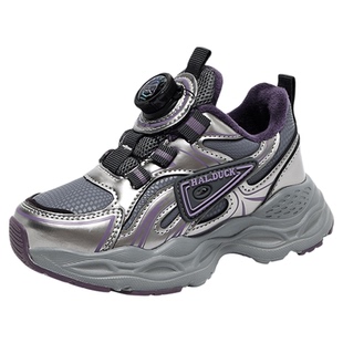 小黄鸭童鞋女童运动鞋2026新款冬季加绒保暖二棉旋转扣鞋儿童鞋子