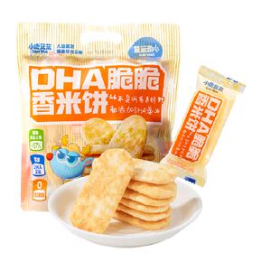 小鹿蓝蓝蓝蓝DHA脆脆香米饼原味米饼磨牙饼干儿童零食品牌