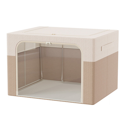 jeko华夫格布艺收纳箱整理师专用百纳箱子衣柜衣服衣物周转储物盒