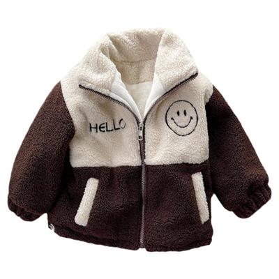 加绒加厚冬季男童外套儿童毛毛衣