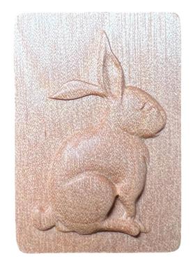 桃木兔子吊坠木质兔挂件生肖兔项链木兔属相兔无事牌兔牌车挂定制