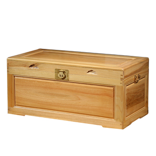 香樟木箱子全樟木储物实木嫁妆字画婚嫁陪嫁红木带锁收藏复古箱子