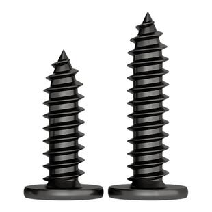 CA 黑色304不锈钢 扁平头十字自攻螺丝 大薄头子平头尖尾沉头螺钉