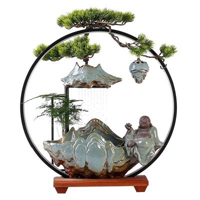 创意循环流水摆件客厅开业礼品