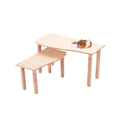 维骆仓鼠平台实木爬梯造景玩具