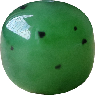 天然和田玉单珠碧玉散珠老型珠子玉石桶珠单颗玉珠顶珠手串配珠