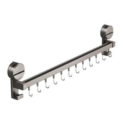 厨房挂钩吸盘免打孔多功能挂杆锅铲勺子刀具挂架壁挂式收纳架锅盖