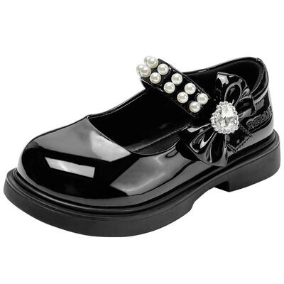 百丽童鞋女童秋季乐福鞋