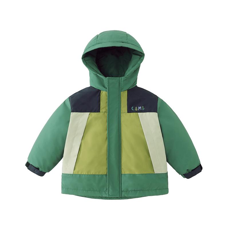 齐齐熊宝宝羽绒服三合一冲锋衣