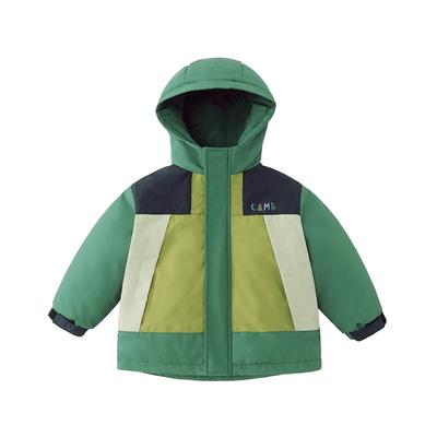 齐齐熊宝宝羽绒服三合一冲锋衣