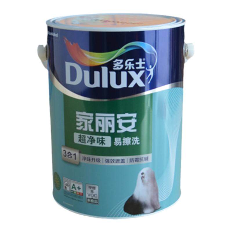 多乐士环保乳胶漆家丽安超净味3合1易擦洗内墙哑光涂料成都专卖店_虎窝淘
