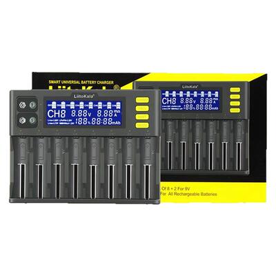 LiitoKalaLii-S8 8槽 快充充电器  磷酸铁锂3.2v/镍氢9v/1.2v