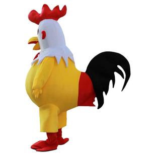 俏皮鸡大公鸡卡通人偶服装行走cos道具头套玩偶服饰火鸡财神小鸡