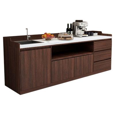 岩板水吧一体简约商用餐边柜岛台