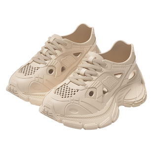 厚底增高洞洞鞋女士新款夏季外穿拖鞋2026新款沙滩防滑软底凉鞋