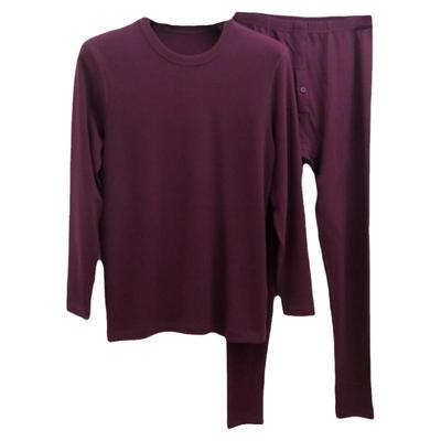 圆领秋衣厚套装caser男双面绒