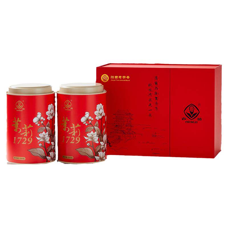 春蕾江西老字号春蕾茶庄茉莉1729礼盒装茉莉花茶节日礼品礼盒装