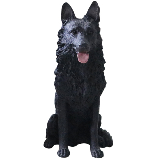 吉佳美YFA直销德国牧羊犬仿真模型德牧狼狗黑背车载摆件树脂手办