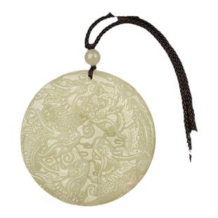 保真正品天然和田玉龙柱玉佩吊坠护身符男女款本命年玉牌转运礼物