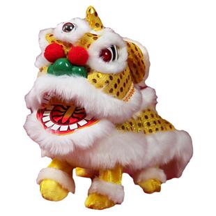 红玩具喜庆手工汽车摆件醒狮电动舞狮中秋节手工艺品礼品礼物