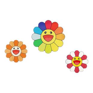 客餐厅电视机背景沙发雪弗板3d立体太阳花贴纸挂件壁画墙面装饰