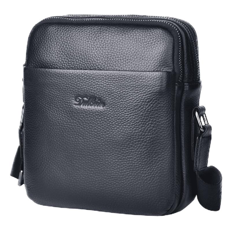 度缤男士斜挎包挎包牛皮新款男包真皮皮包背包男士包单肩斜挎包