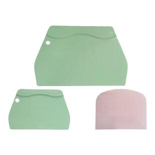 三能烘焙刮板软质生日蛋糕奶油刮片硬质塑料梯形三角形半圆形细齿