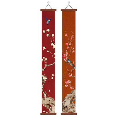 新中式喜上枝头玄关挂画