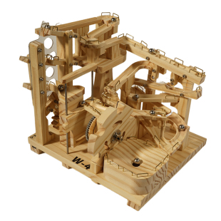 高难度滚珠轨道积木玩具成人益智拼装模型木质机械手工生日礼物男