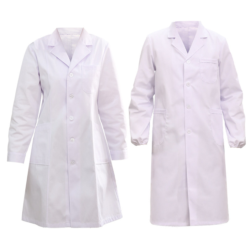 白大褂护士短款医生牙科工作服护士服夏装上衣半身短袖口腔医师服