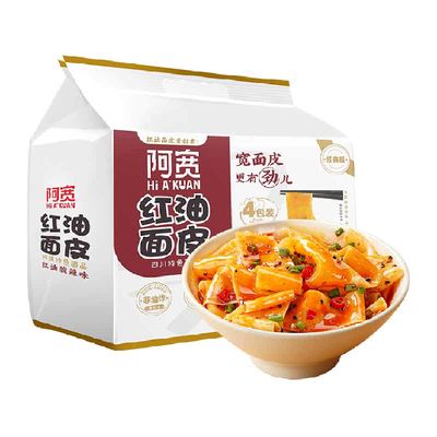 阿宽酸辣红油面皮方便面泡面