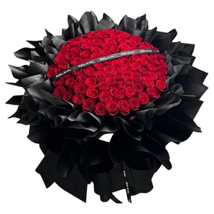 情人节99朵弗洛伊德玫瑰花束鲜花速递同城配送女友生日杭州成都店