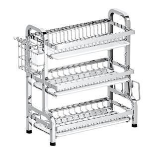 304不锈钢厨房碗碟沥水架多层放碗架碗筷碗盘收纳架碗柜置物架