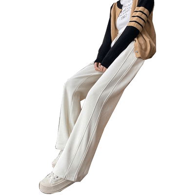 加绒香蕉裤女秋冬窄版直筒阔腿裤