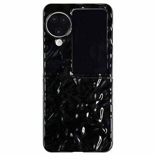 小众高级黑冷淡风褶皱纹适用oppofindn3flip手机壳全包新款oppo折叠屏日韩风网红N2+Flip翻盖防摔保护套潮女