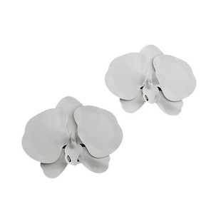 新中式zr白玉兰花朵耳环女2025新款欧美夸张金属暗夜兰花耳坠项链