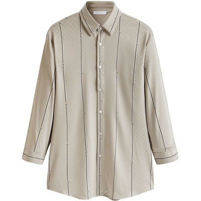 太平鸟男装 夏季衬衫宽松男士衬衣B1CBD2109