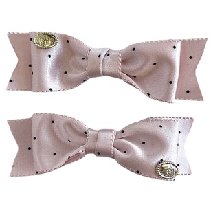 桃乐丝miu系甜美少女波点蝴蝶结发夹侧边发小夹子巨好看的发饰