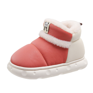 2025新款冬季儿童棉拖鞋带后跟男童女童中大童室内家居鞋高帮棉鞋