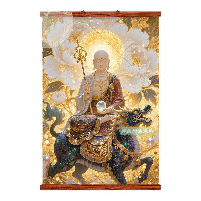 地藏王菩萨佛像无框免打孔卷轴画