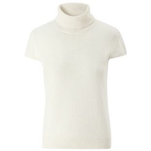 【美丽诺羊毛】IIIVIVINIKO冬新款高领短袖针织打底衫B440134646C