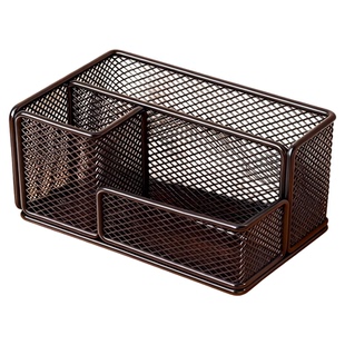 办公室笔筒多功能金属收纳盒装笔放笔学生桌面文具杂物收纳摆件笔座笔架创意办公用品笔桶笔插大容量收纳多格