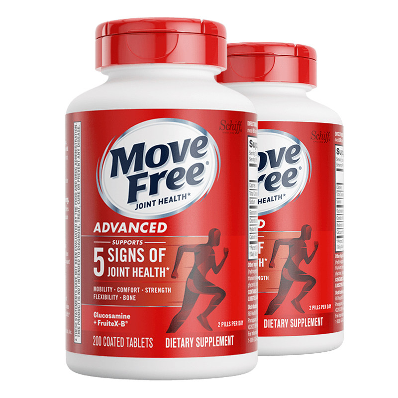 进口MoveFree氨糖红瓶200粒*2瓶